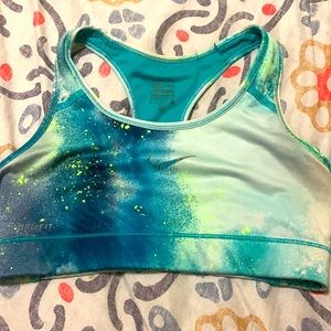 nike sports bra, it runs alittle big.